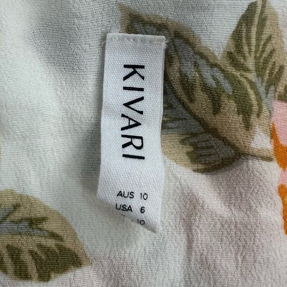 Kivari Blake Tie Front Floral Mini Dress Sz 6 - Picture 7 of 10